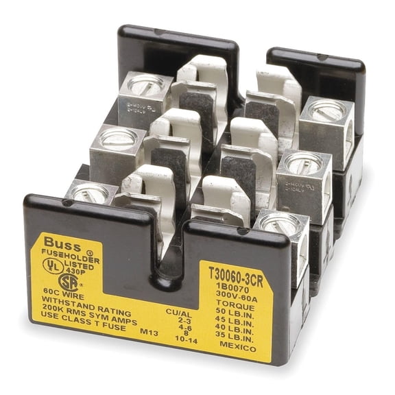 Cooper Bussmann T30060-3CR Buss Fuse Block, 1B0070 CA2