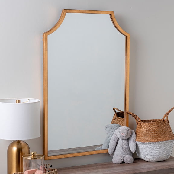 Cooper Classics Simone Shiny Gold Leaf 24" x 35 3/4" Rectangular Wall Mirror