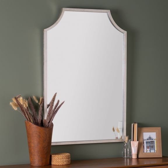 Cooper Classics Simone Shiny Silver Leaf 24" x 35 3/4" Wall Mirror