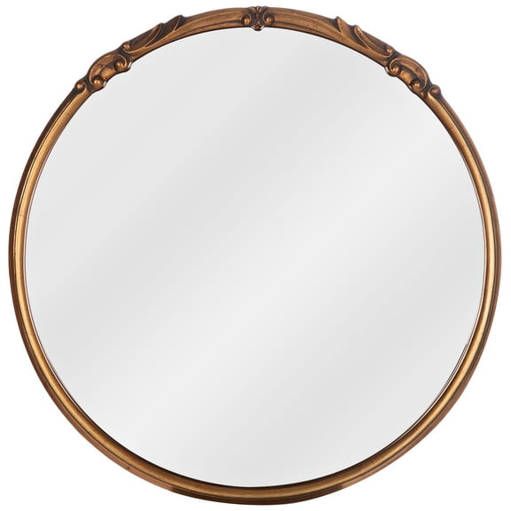 Cooper Classics Tristen Gold Leaf 31 1/2" Round Wall Mirror