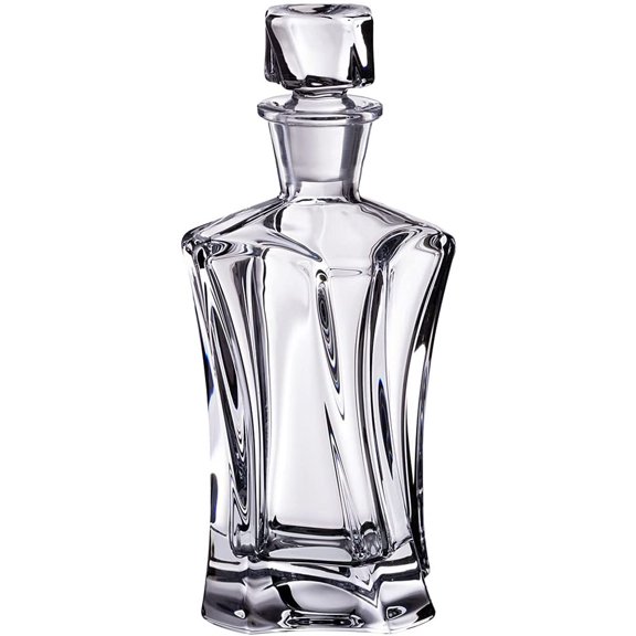 Cooper Collection Modern Crystal Hand-Crafted Decorative Bottle