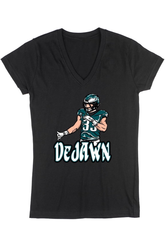 Cooper DeJean DeJawn Jawn Philadelphia LADIES V-NECK Shirt T-Shirt