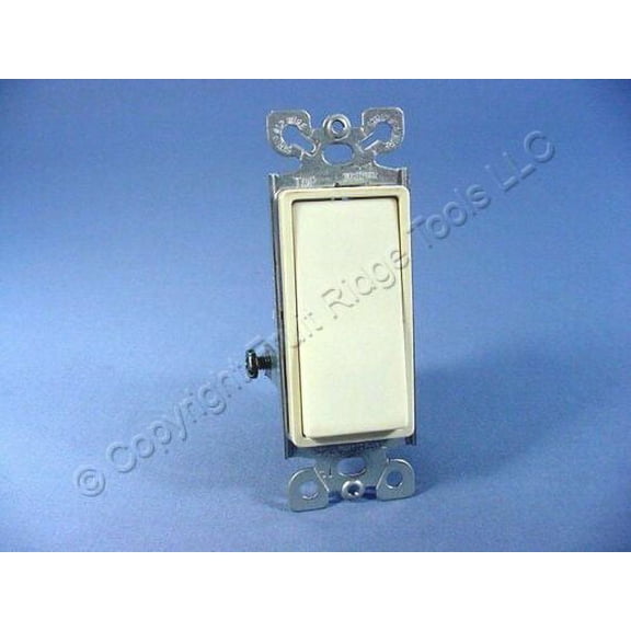 Cooper Electric Almond Decorator Rocker Wall Light Switches 15A 6501A