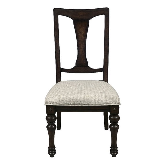 Cooper Falls Wood Back Side Chair in Otter Brown Finish by Pulaski Furniture