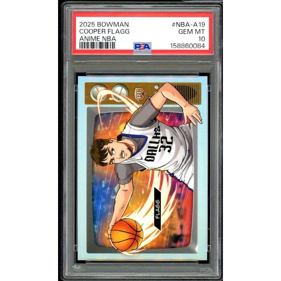 Cooper Flagg Rookie Card 2025-26 Bowman Anime NBA #NBA-A19 PSA 10
