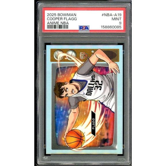 Cooper Flagg Rookie Card 2025-26 Bowman Anime NBA #NBA-A19 PSA 9