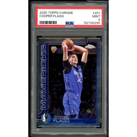 Cooper Flagg Rookie Card 2025-26 Topps Chrome #251 PSA 9