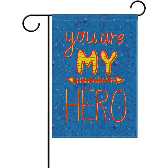 Cooper Girl You are My Hero Dad Garden Flag Yard Banner Polyester for Home Flower Pot Outdoor Decor 28X40 Inch Yard Flags