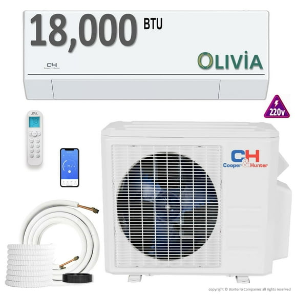 Cooper & Hunter 18000 BTU Mini Split Air Conditioner Heat Pump 20.8 Seer 220v 7 year warranty