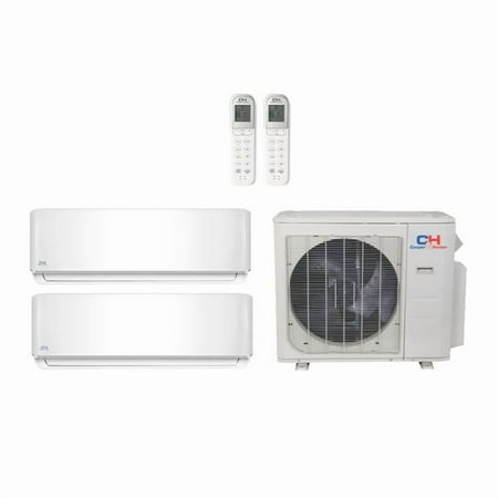 Cooper & Hunter 48,000 Btu 20.4 SEER2 R-454B 2-Zone Ductless Mini Split Heat Pump System - 9k-24k - CH-R48MES-230VO - CH-R09MOLVWM - CH-R18MOLVWM - CH-R24MOLVWM