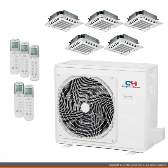 Cooper & Hunter Mini Split AC Heat Pump 5 Zone 9000 12000 12000 12000 12000 BTU
