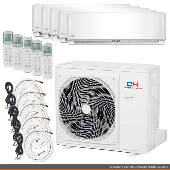 Cooper & Hunter Mini Split AC Heat Pump 5 Zone 9000 12000 12000 12000 12000 BTU