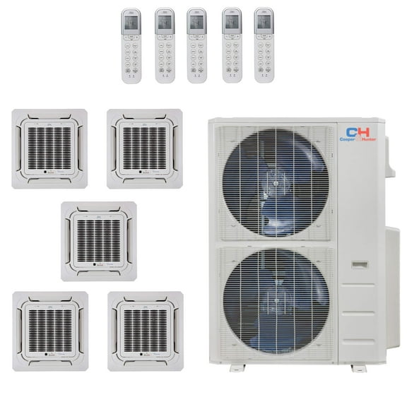 Cooper & Hunter Mini Split AC Heat Pump 5 Zone 9000 12000 12000 12000 18000 BTU 19 Seer