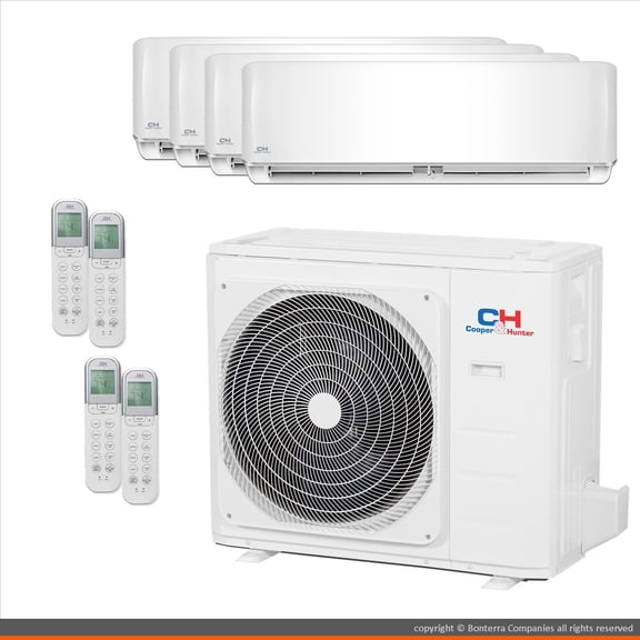 Cooper & Hunter Mini Split AC Heat Pump Multi 4 Zone 12000 12000 12000 18000 BTU