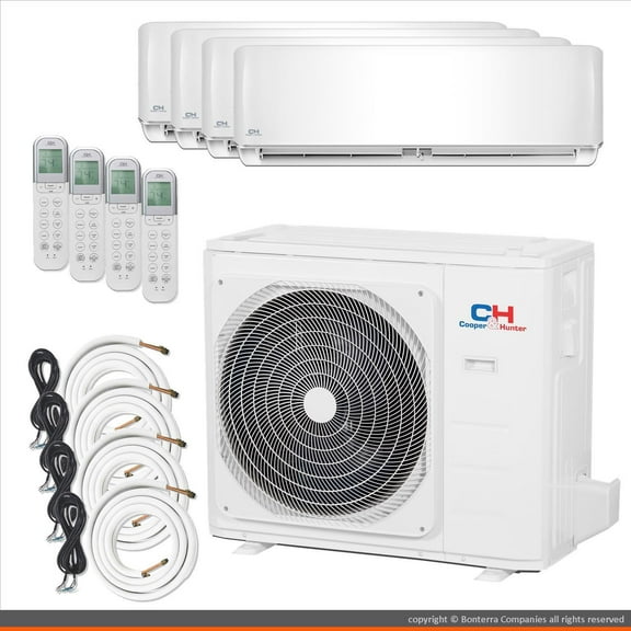 Cooper & Hunter Mini Split AC Heat Pump Multi 4 Zone 9000 12000 12000 18000 BTU