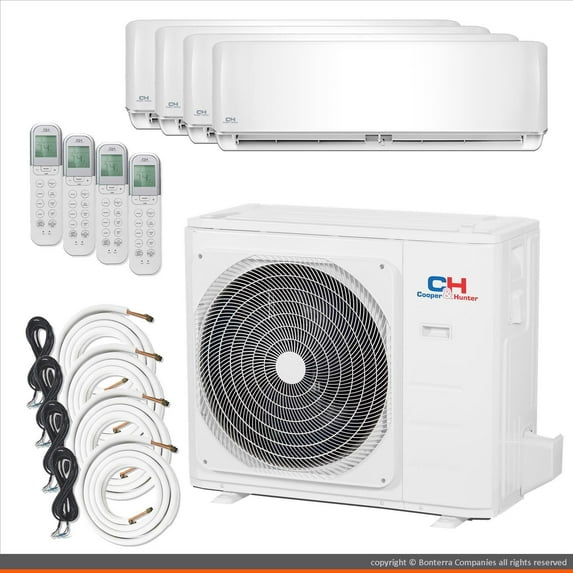 Cooper & Hunter Mini Split AC Heat Pump Multi 4 Zone 9000 9000 18000 24000 BTU