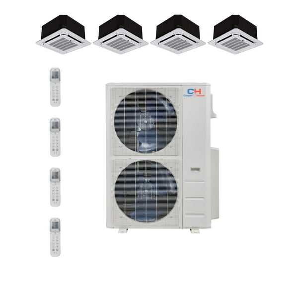 Cooper & Hunter Mini Split AC Heat Pump Multi 4 Zone 9000 9000 9000 24000 BTU 22.4 Seer