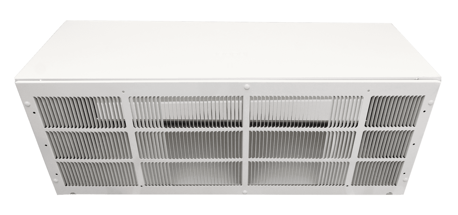 White Insulated Metal PTAC Wall Sleeve with Exterior Grille