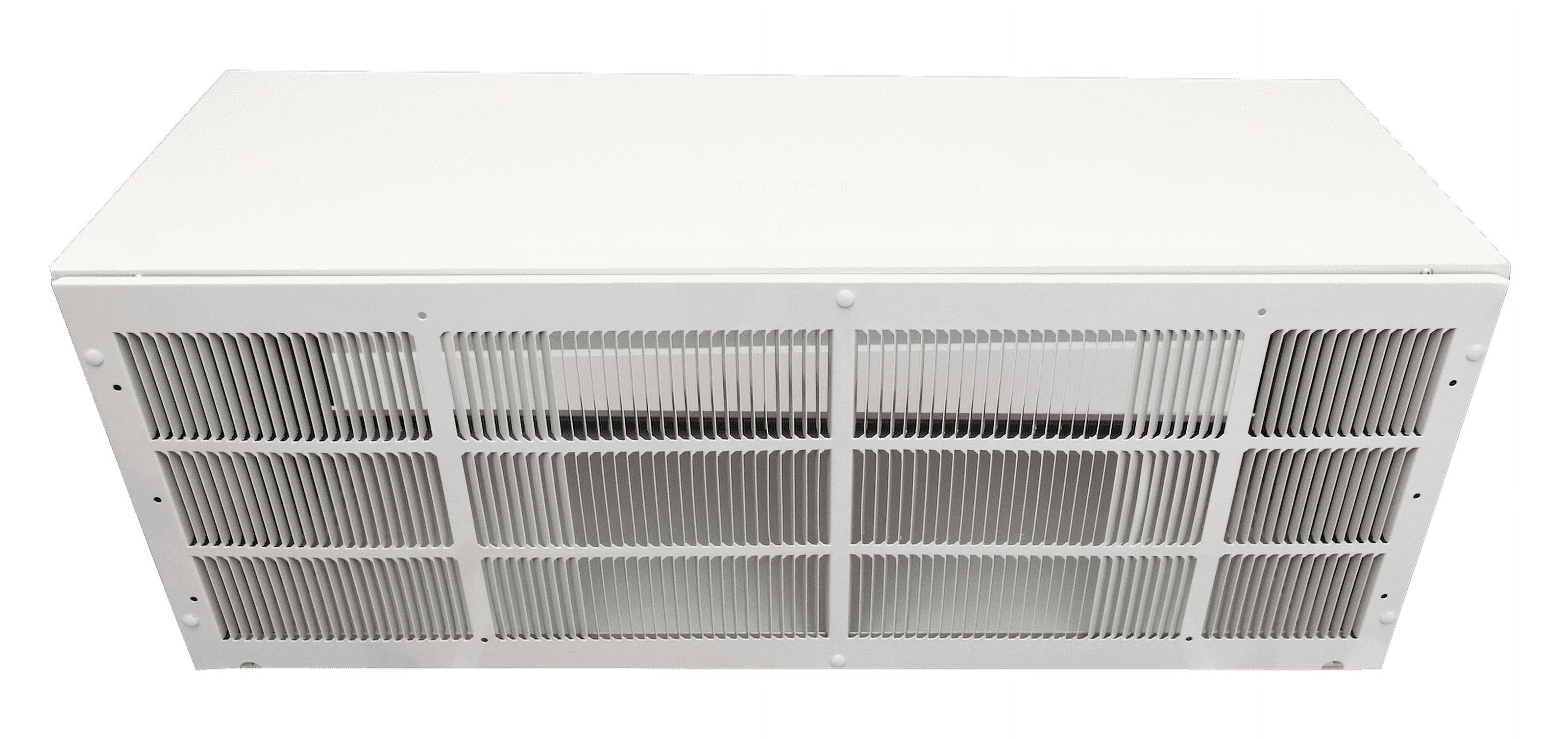 White Insulated Metal PTAC Wall Sleeve with Exterior Grille