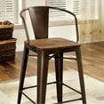 thumbnail image 1 of Cooper II Industrial Counter Height Chair, Natural Elm Finish, Set Of 2- Saltoro Sherpi, 1 of 2