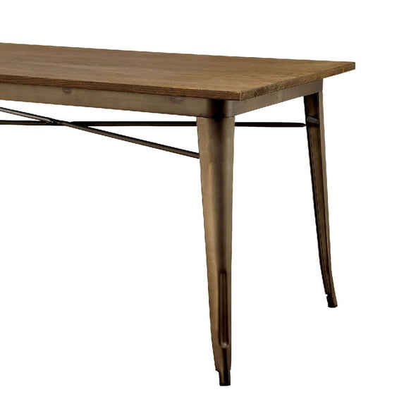 Cooper II Industrial Standard Height Table, Natural Elm
