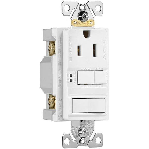 Cooper Industries SGFS15W-MSP Combination Devices, Gfci / Switch, White