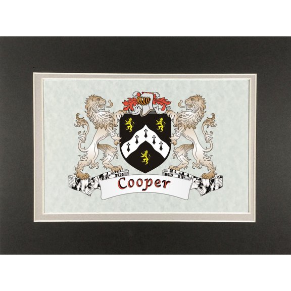Cooper Irish Coat of Arms Print - Frameable 9" x 12"