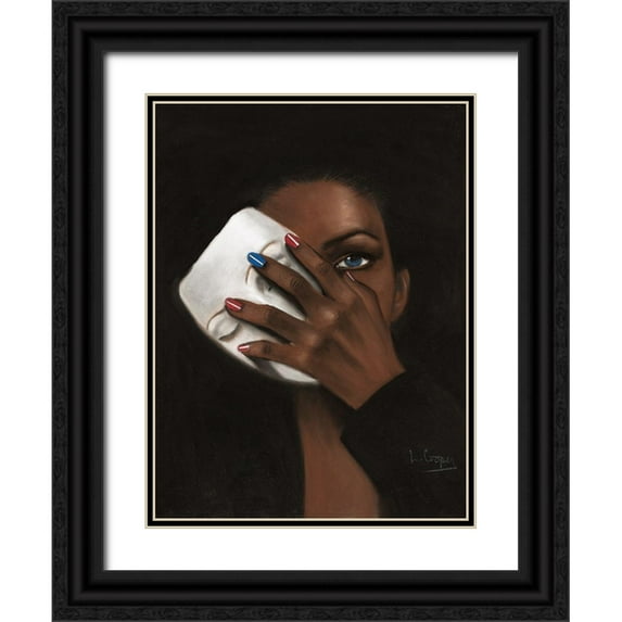 Cooper, Laurie 12x14 Black Ornate Wood Framed with Double Matting Museum Art Print Titled - In Justice for All