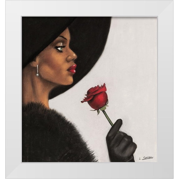 Cooper, Laurie 26x28 White Modern Wood Framed Museum Art Print Titled - Rosé
