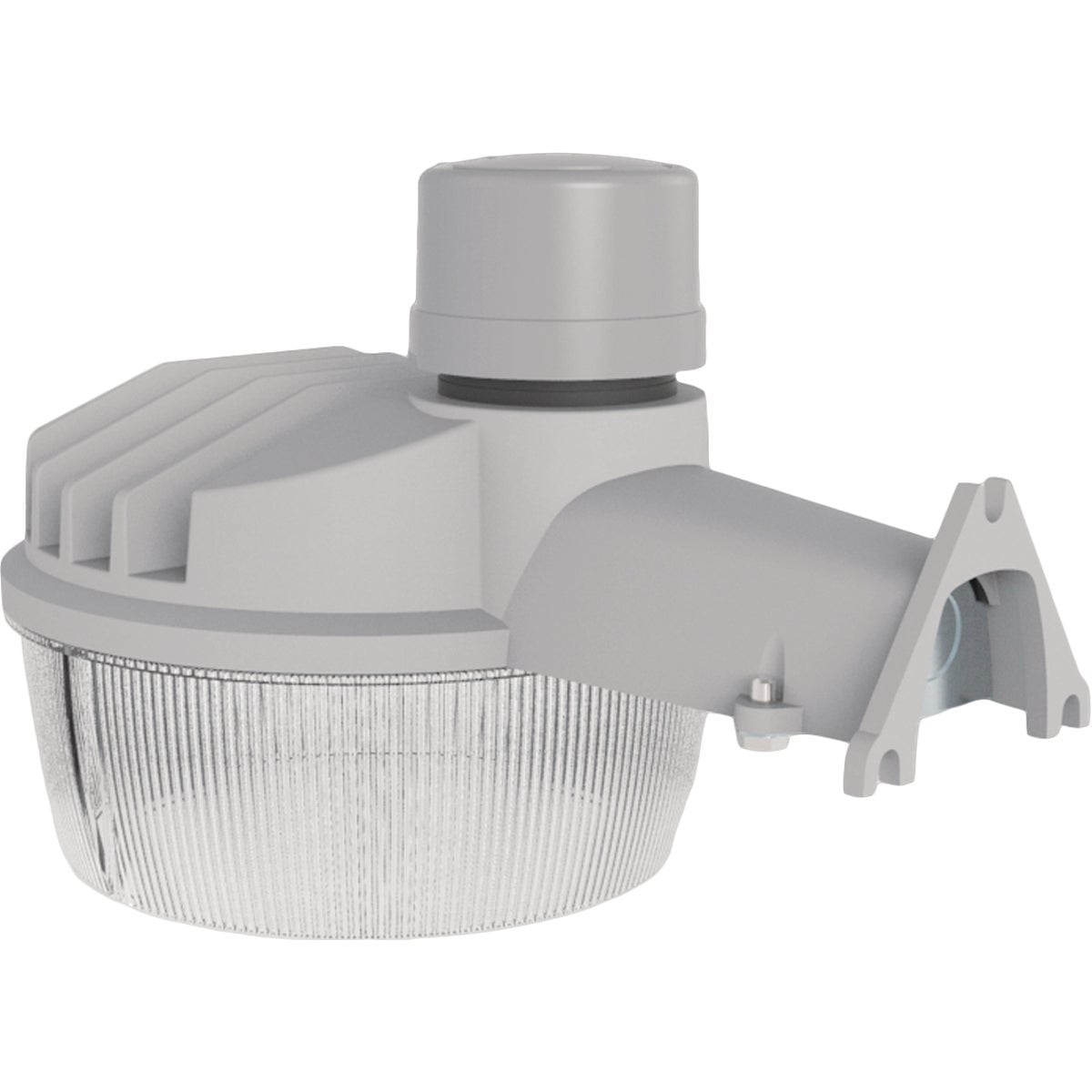 Matte Gray 47.9W LED Large Area Security Flood Light with Dusk-to-Dawn Sensor