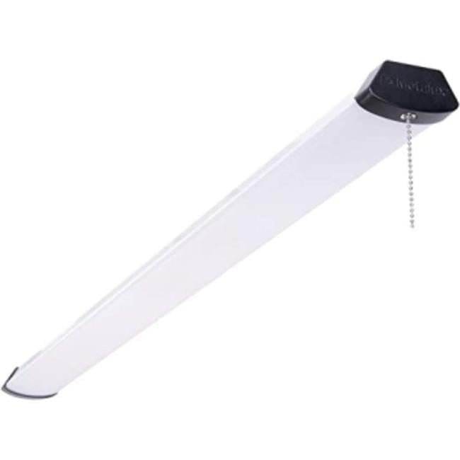 White Frosted Glass 4-ft LED Shop Light with Steel Housing