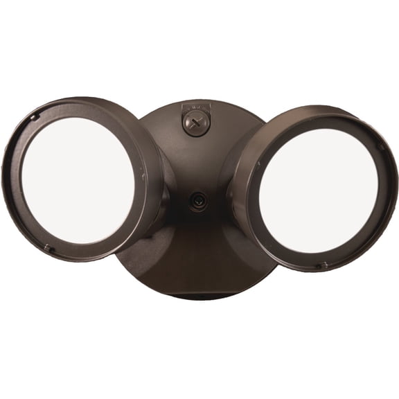 Cooper Lighting Halo Lumen Selectable Dusk to Dawn Twin-Head LED Floodlight Fixture - Single Pack