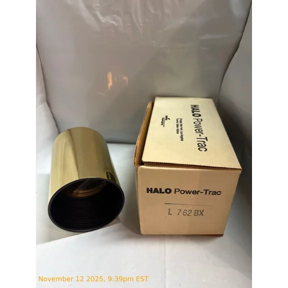 Halo Power-Trac L762BX Polished Brass with Black Inside Baffle Track Head Light