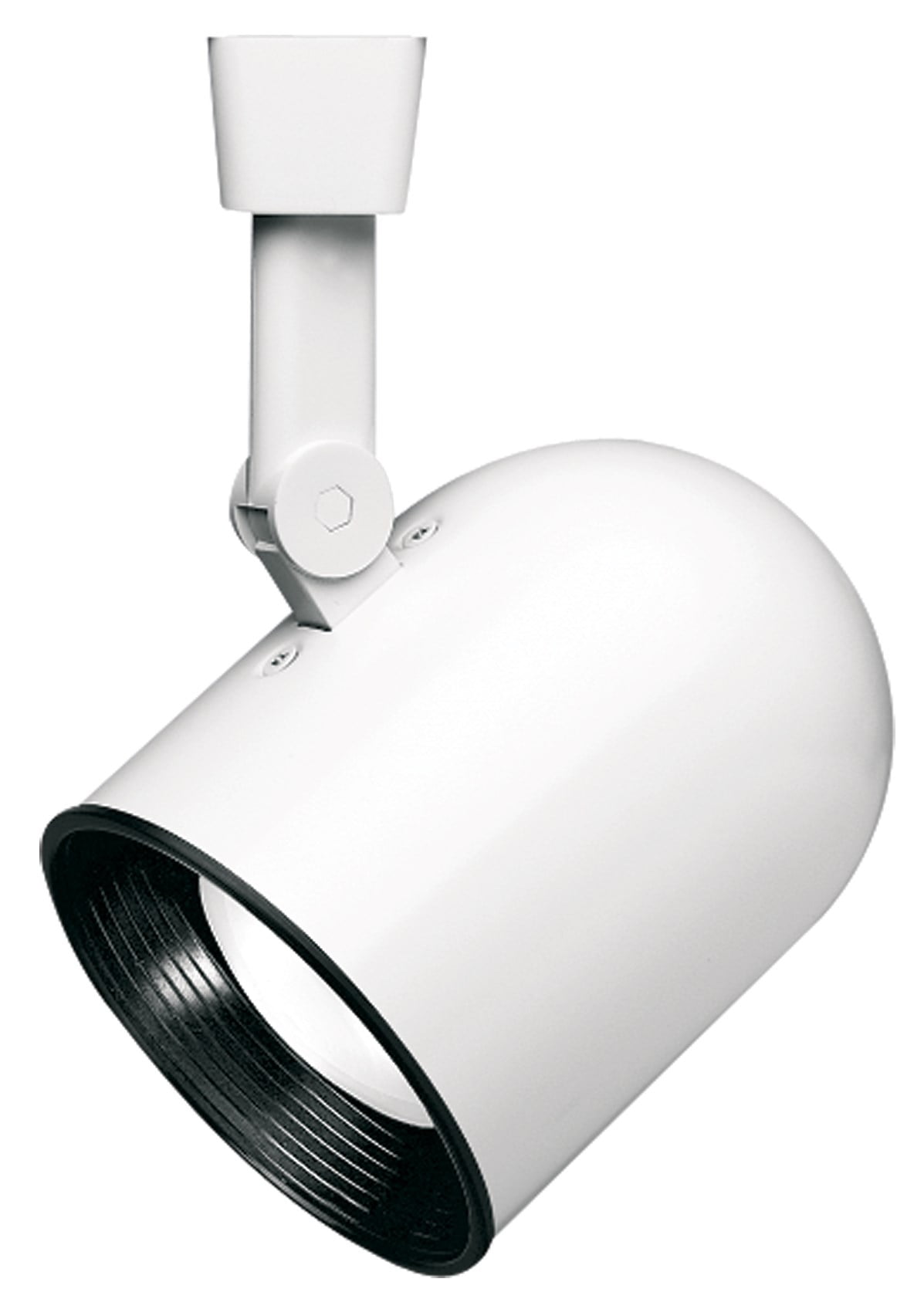 White and Black Adjustable Roundback Cylinder Track Light