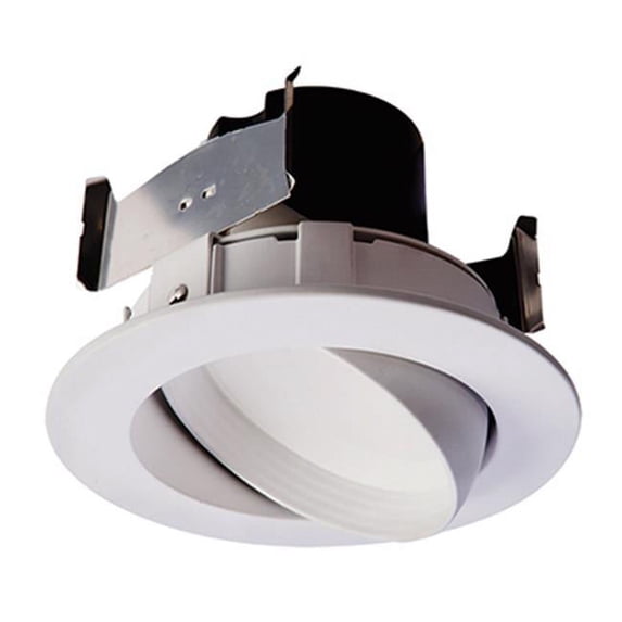 COOPER LIGHTING LED Retrofit Trim & Gimbal, White, 10-Watt, 4-In. RA406930WHR
