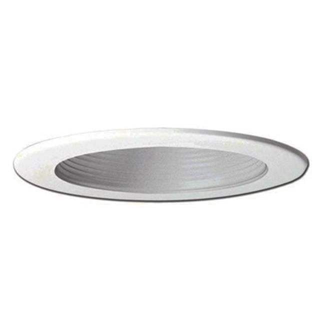 4" White Plastic Baffle Trim for Recessed Lighting