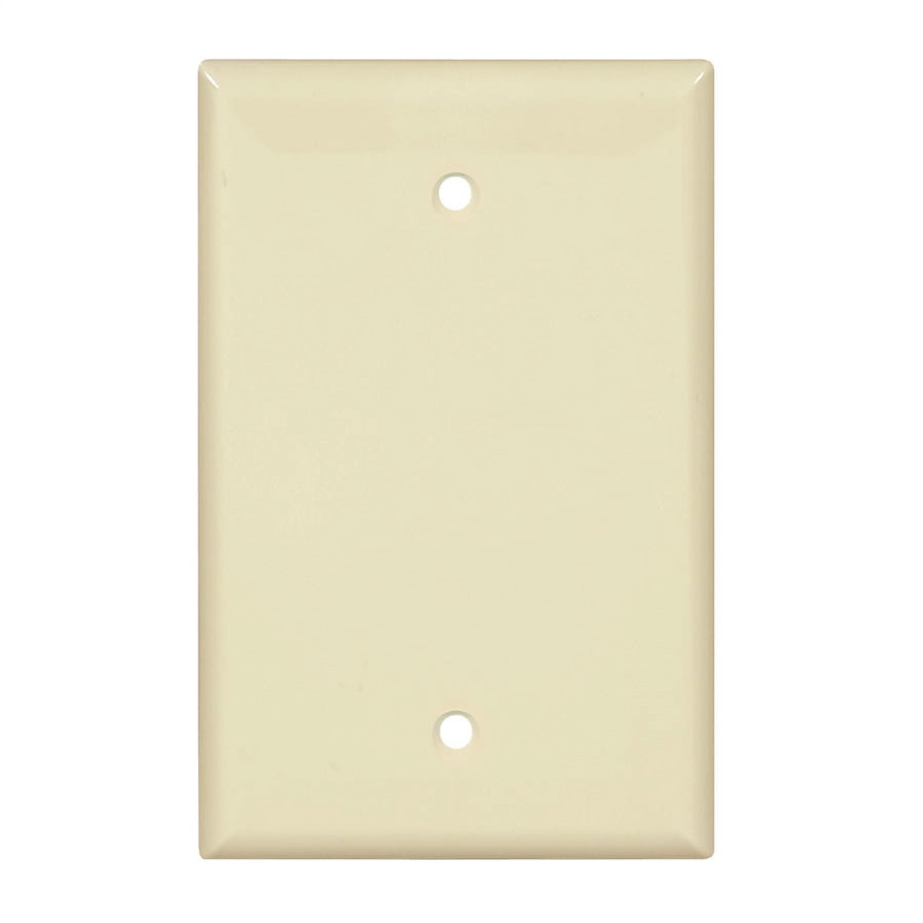 Cooper PJ13A Almond MidSize Unbreakable Single Gang Blank Box Mount