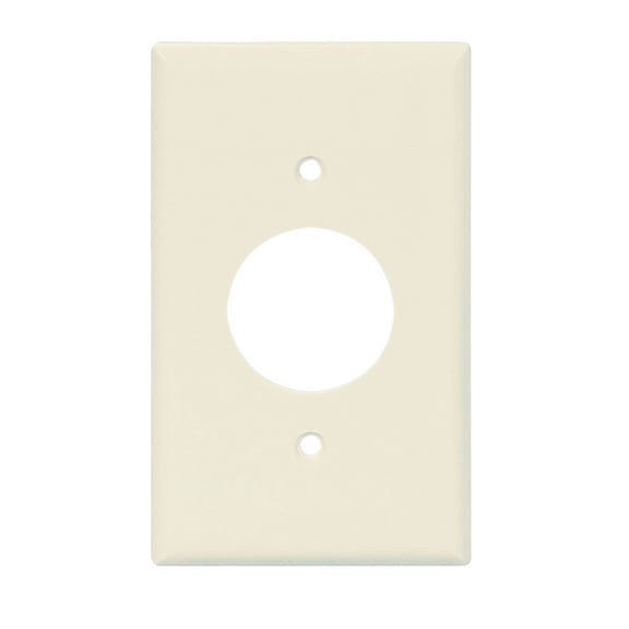 Cooper PJ7LA Light Almond Mid-Size Unbreakable Single Gang Single 1.40" Receptacle Wall Plate