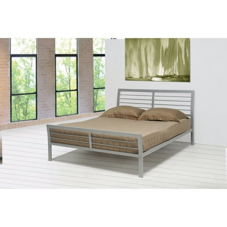 Free Shipping! Cooper Queen Metal Bed Silver - Walmart.com