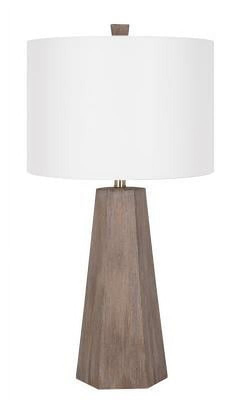 Cooper Ridge Polyresin 32" Table Lamp with Linen Shade, Faux Wood, Brown (Set of 2)
