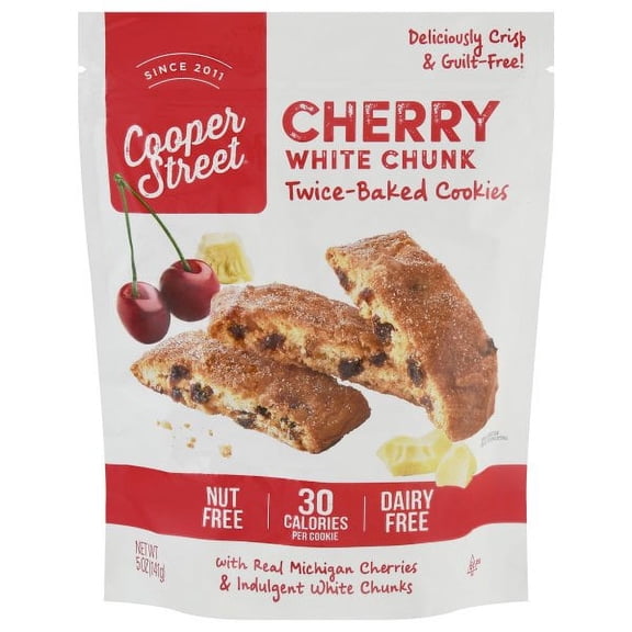 Cooper Street Twice Baked Cherry White Chip Mini Cookies 5 oz