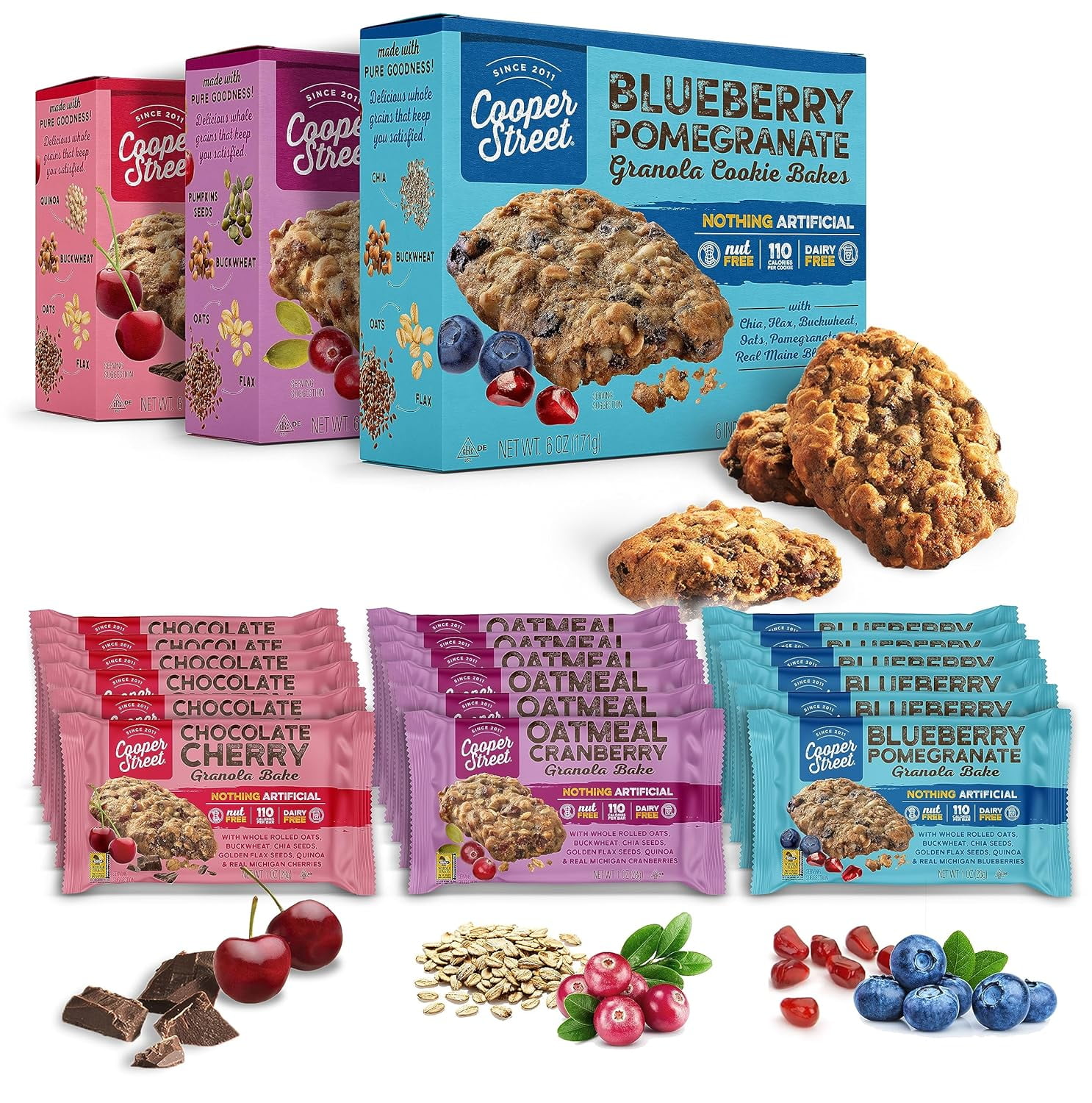 Cooper Street Cookies Healthy Breakfast Bakes, Granola Bars W