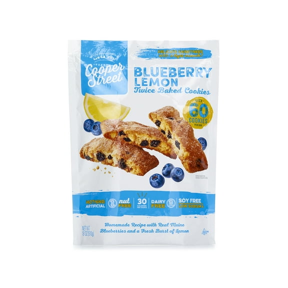 Cooper Street Cookies Twice Baked Cookies Lemon Blueberry 18 oz