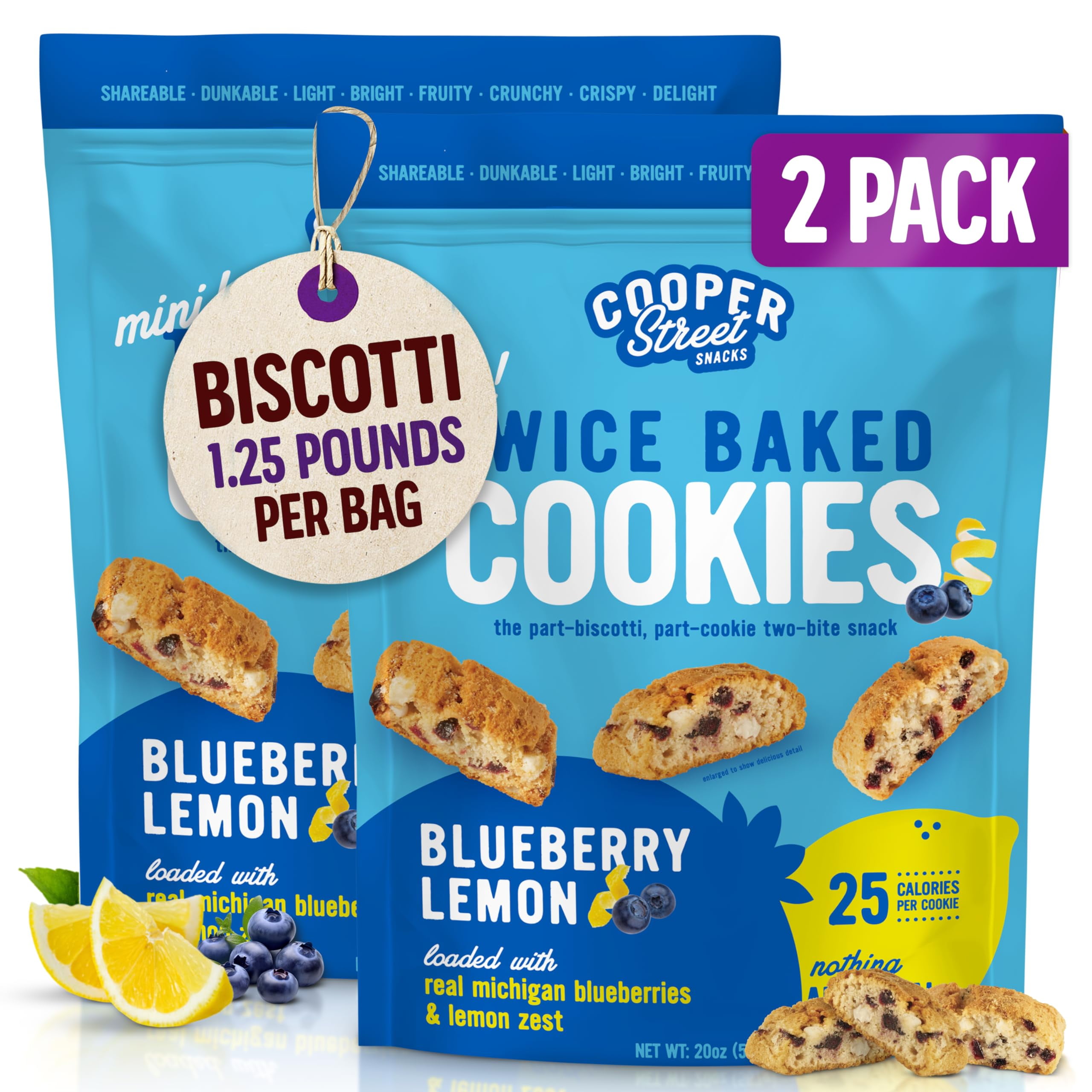 Cooper Street Italian Cookies HYZ01 Twice Baked Style Cookie Biscuits