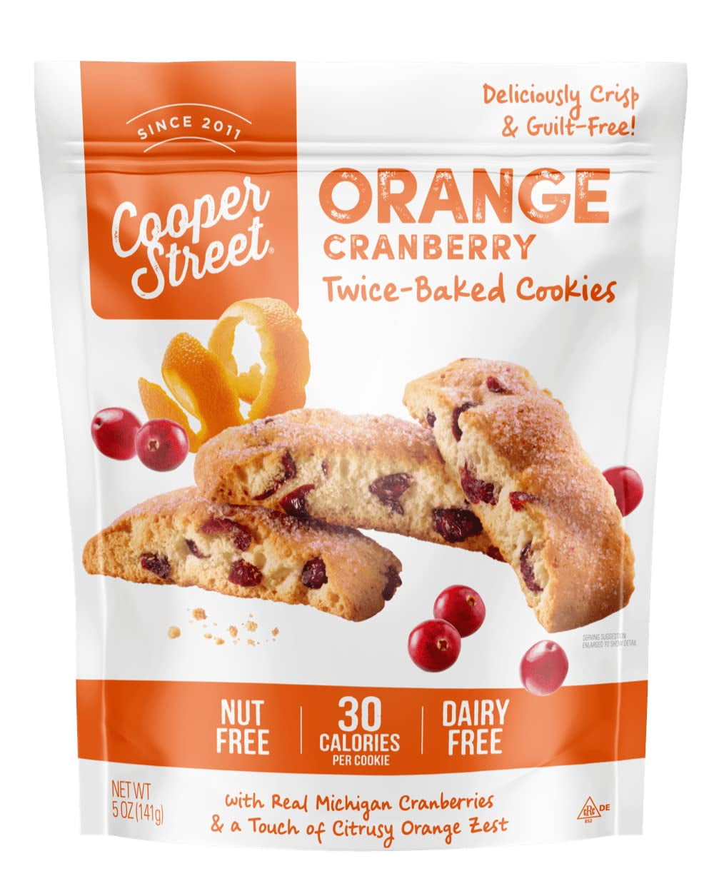 Cooper Street Twice-Baked Cookies Orange Cranberry -- 5 oz