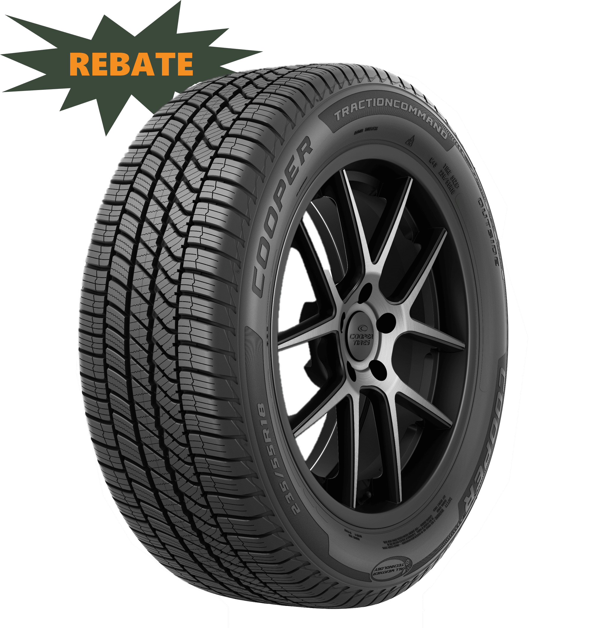 Cooper TractionCommand Commercial Van 235/55R18 100V Passenger Tire