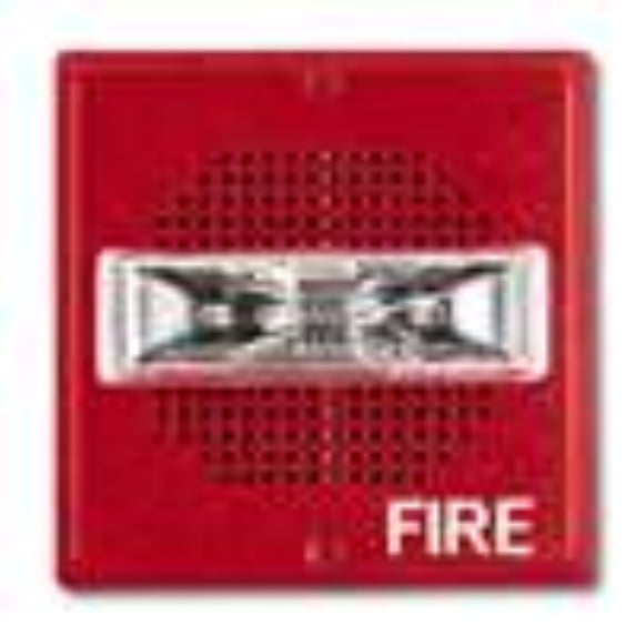 Cooper Wheelock Chime Strobe, Red, Wall Mount, FIRE Lettering, Multi-Candela