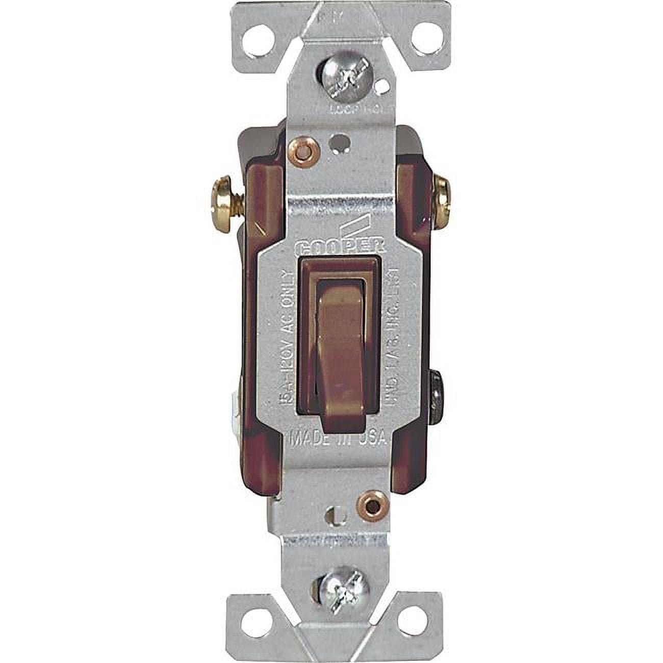 Cooper Wiring 1303B-BOX Ac Quiet Toggle Switch, 3-Way, Brown - Walmart.com