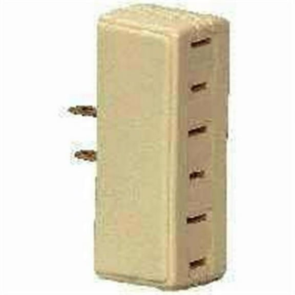 Cooper Wiring 1747V-BOX 3 Outlet 2 Wire Tap-Adapter - Ivory