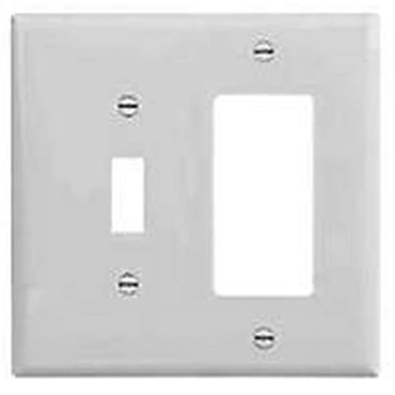 Cooper Wiring 2153W-BOX 2-Gang Toggle & Decorator Plate - White